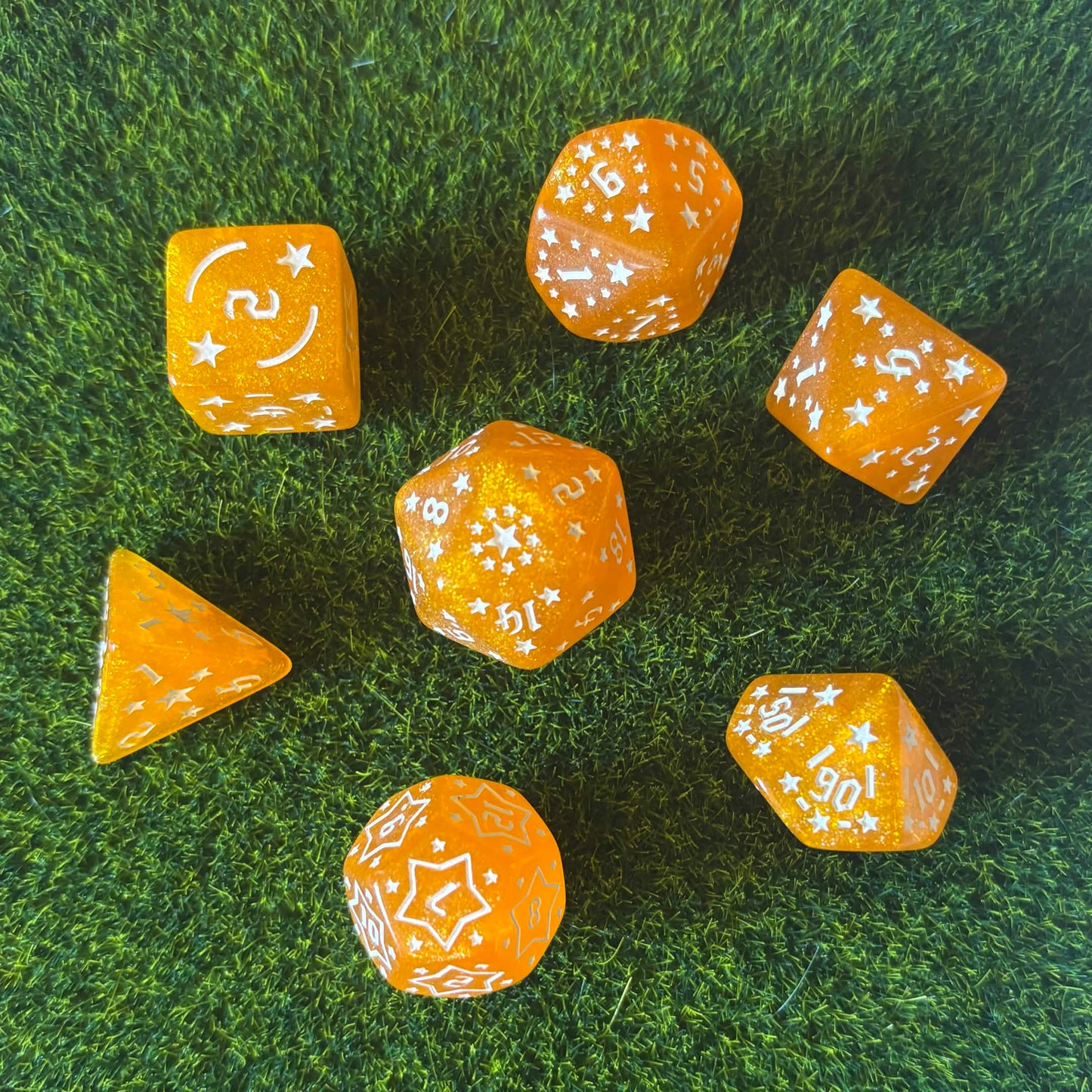 Orange Star Dice Set