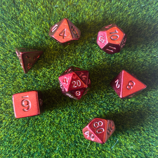 Antiqued Red Dice Set