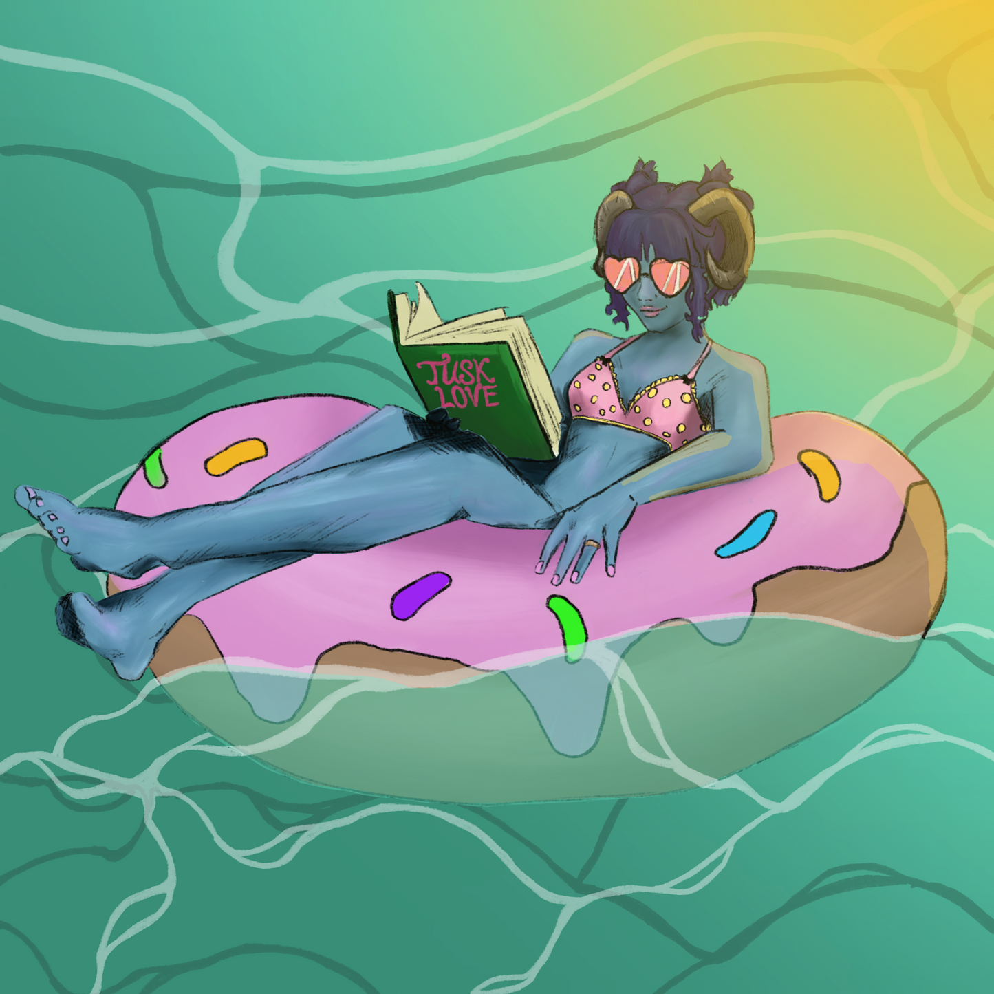 Tiefling Summer - Square Print