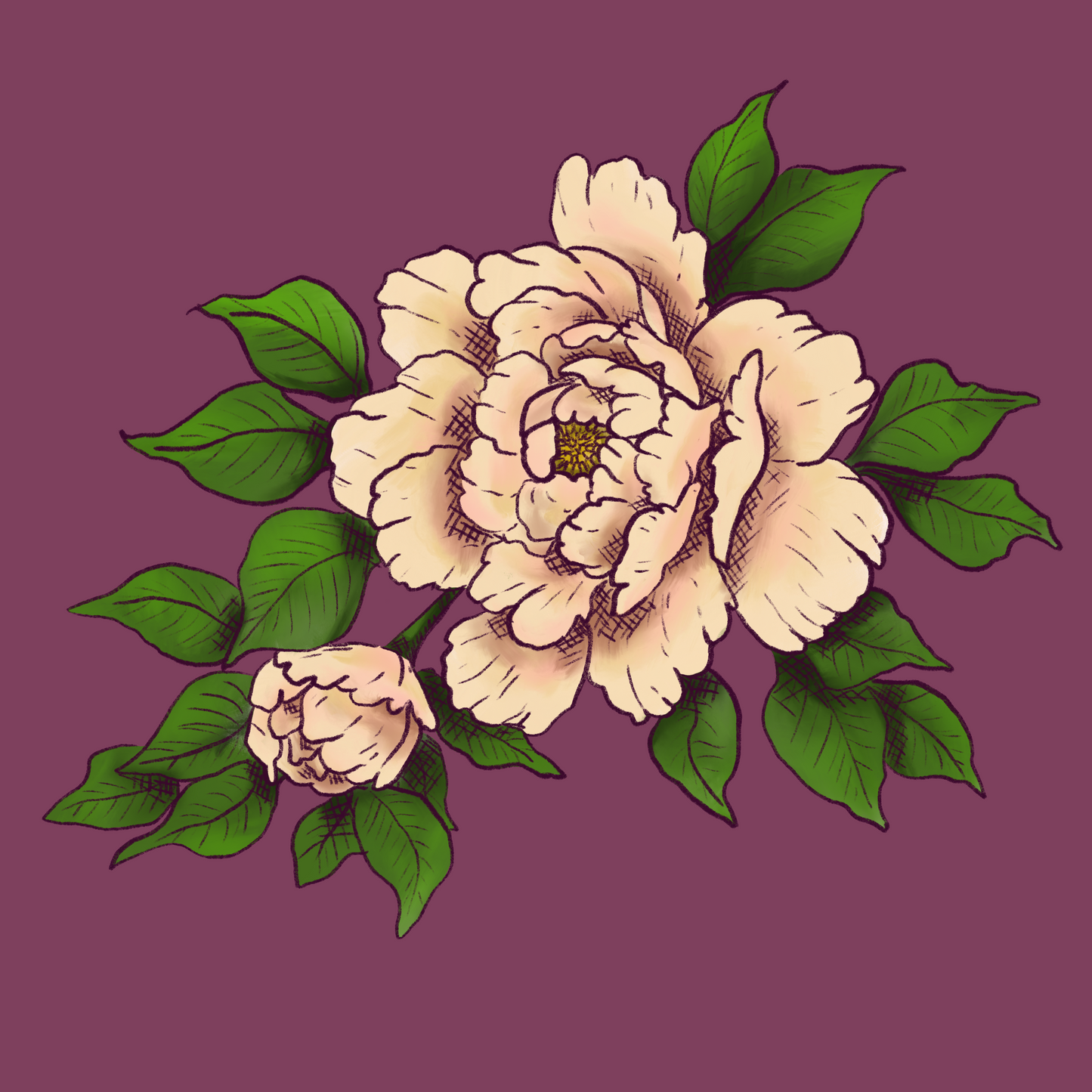 Peony - Square Print