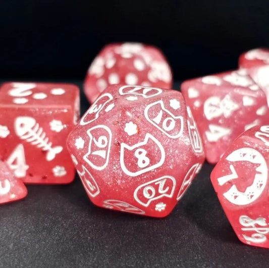 Pink Cats - Dice Set