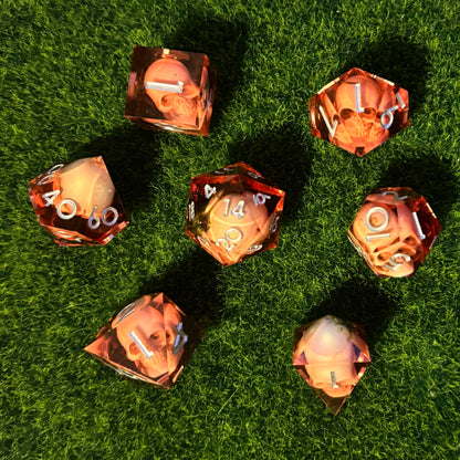 Red Skulls - Sharp Edge Dice Set