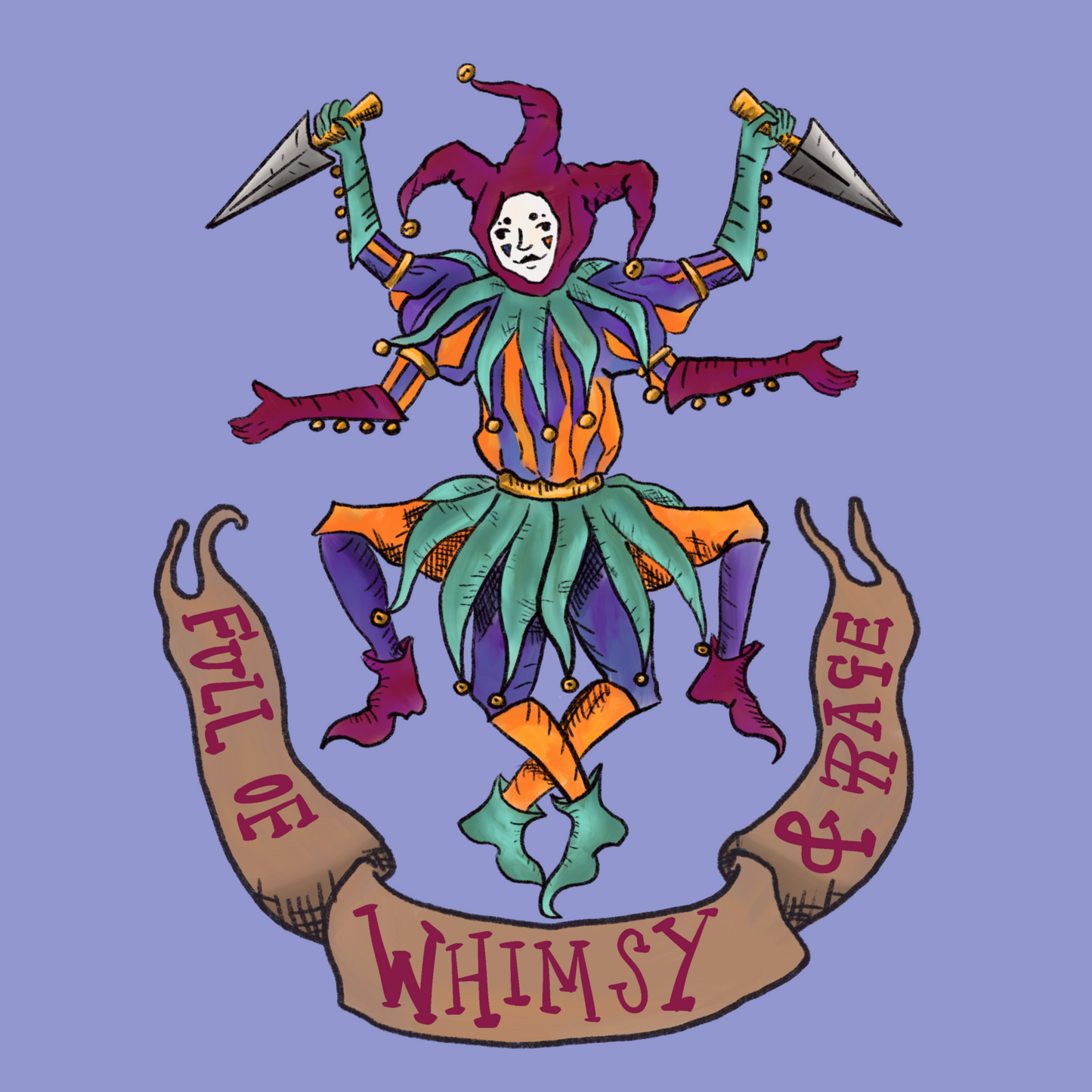 Whimsy and Rage - Square Print