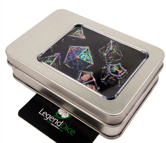 Rainbow Combat - Hollow Metal Dice Set
