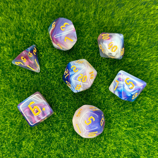 Leetle Tiefling - Purple Pink Blue Dice Set