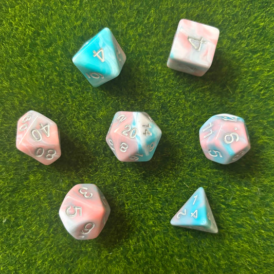 Metamorphosis - Pink Blue Dice Set