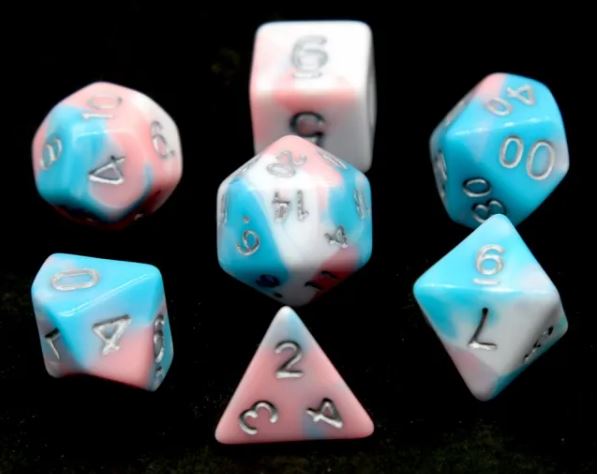 Metamorphosis - Pink Blue Dice Set