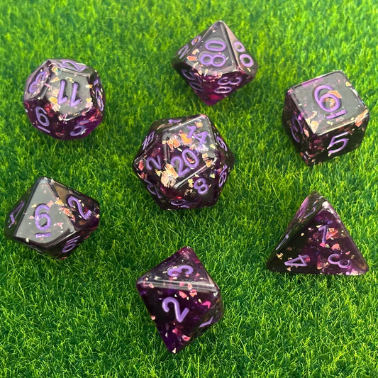 Noble - Purple Glitter Dice Set