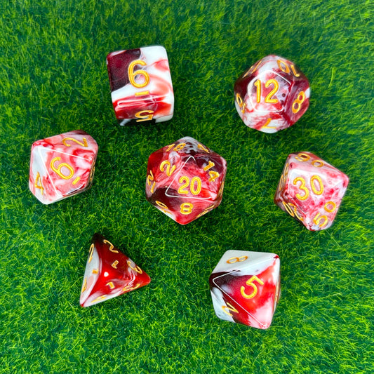 Raspberry Swirl - Dice Set