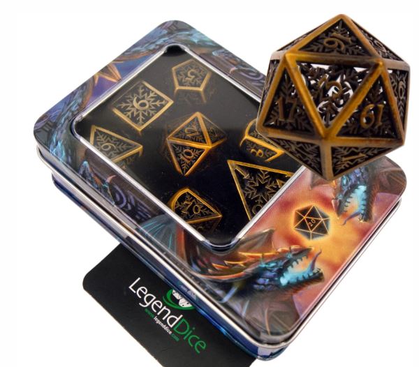 Snowflake - Hollow Metal Dice Set