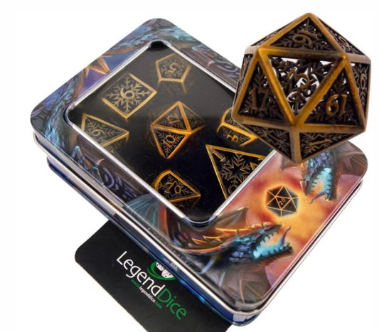 Snowflake - Hollow Metal Dice Set