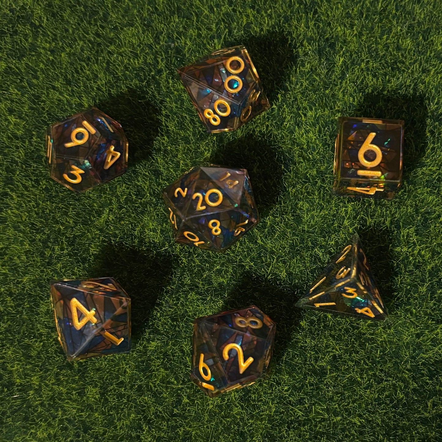 Stained Glass - Sharp Edge Dice Set